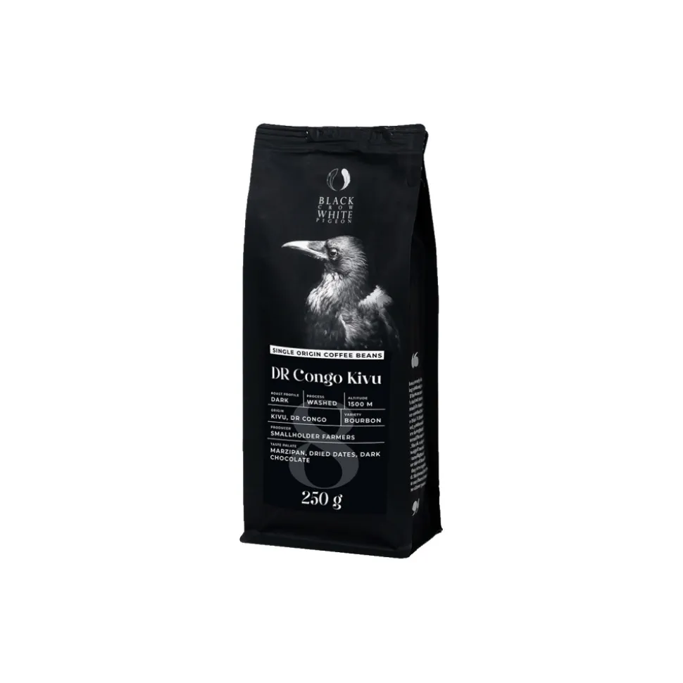 Single-origin kahvipavut Black Crow White Pigeon DR Congo Kivu, 1 kg