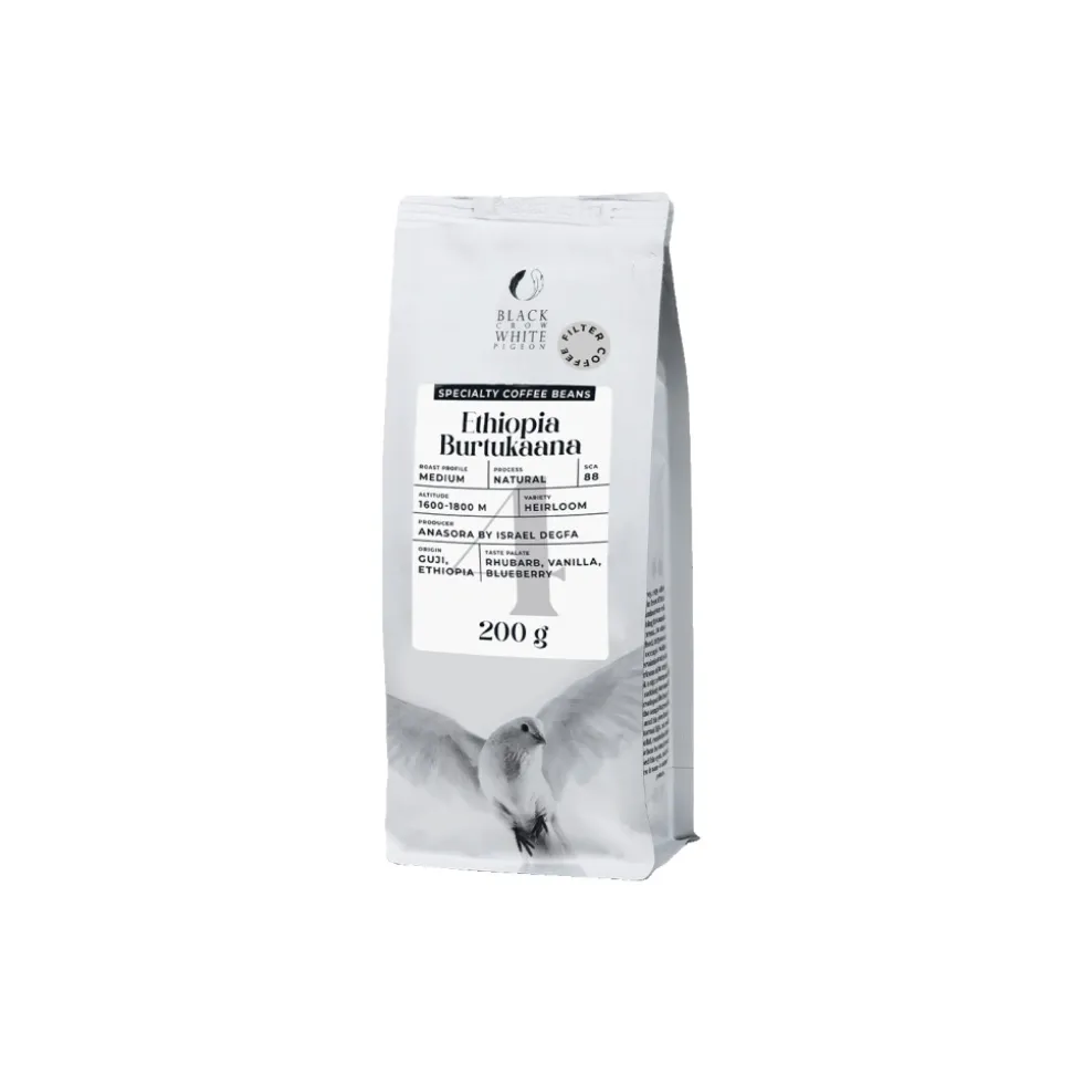 Specialty-kahvipavut Black Crow White Pigeon Ethiopia Burtukaana (Filter), 200 g