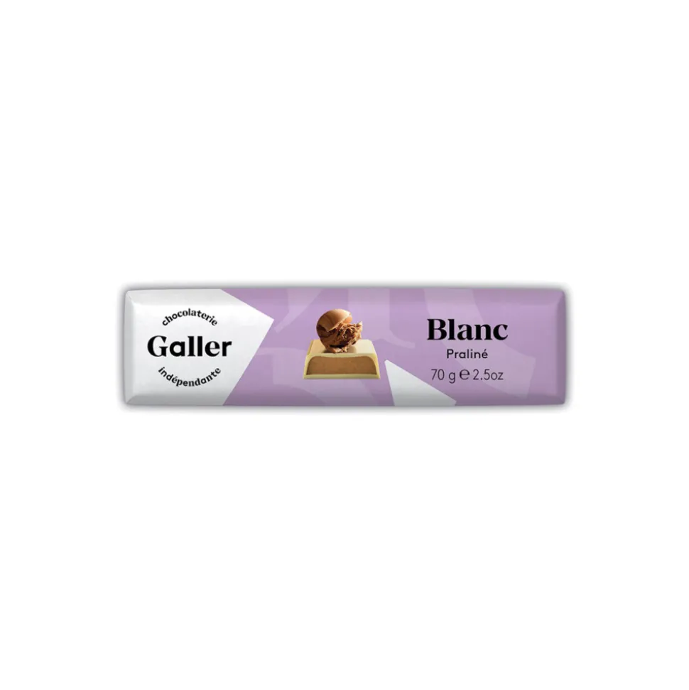 Suklaapatukka Galler White Praliné, 70 g