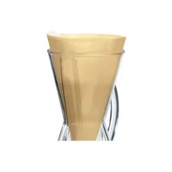 Taittelematon värjäämätön kahvin suodatinpaperi Chemex Half Moon, 100 kpl. (3 kupin Chemexiin)
