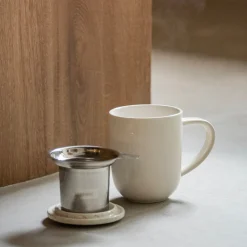 Teemuki siivilällä ja kannella Loveramics Pro Tea Beige, 300 ml