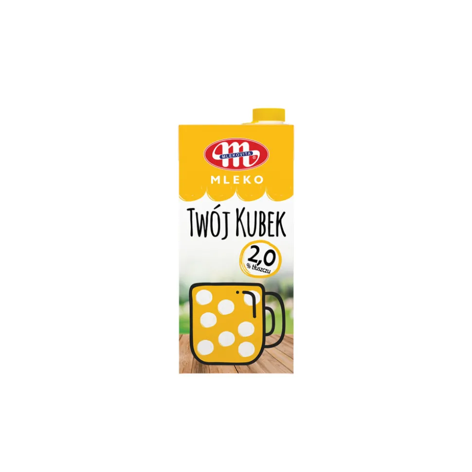 UHT-maito Mlekovita Your Cup 2 %, 1 l