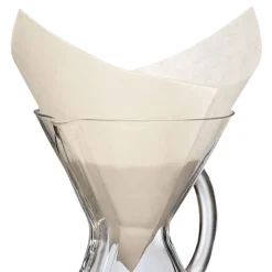 Valmiiksi taiteltu kahvin suodatinpaperi Chemex Squares, 100 kpl.