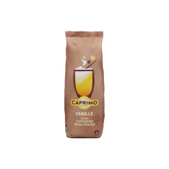 Vaniljanmakuinen kaakaopohjainen cappuccino-pikakahvi Caprimo Cappuccino Vanilla Less Sugar, 1 kg