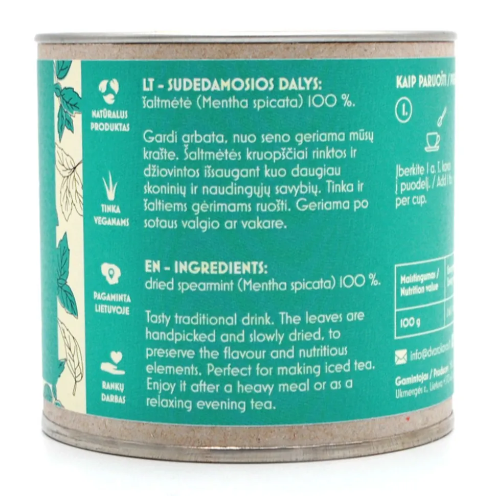 Viherminttutee Dvaro Kavos, 10 g