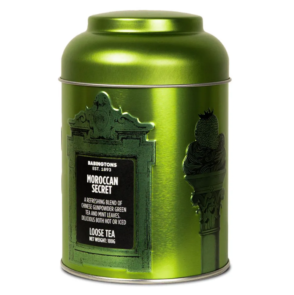 Vihreä tee Babingtons Moroccan Secret metallipurkissa, 100 g